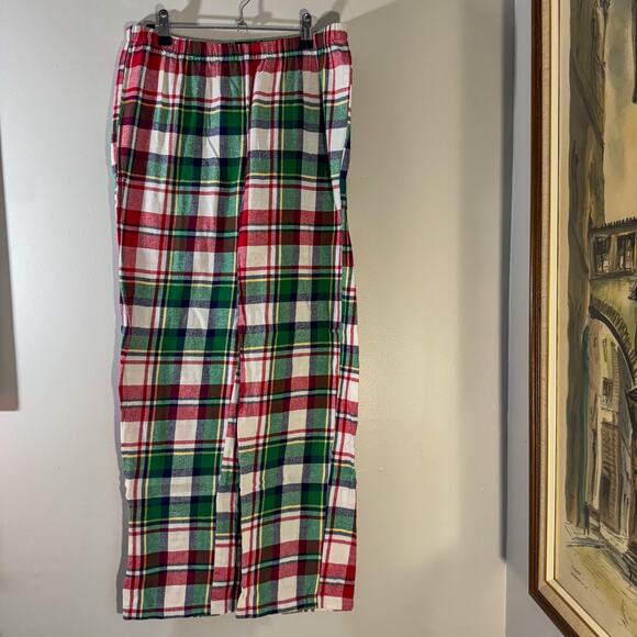 Christmas Plaid Flannel Pajamas Set | Button-Up & Pants (Size S) - Picture 2 of 8